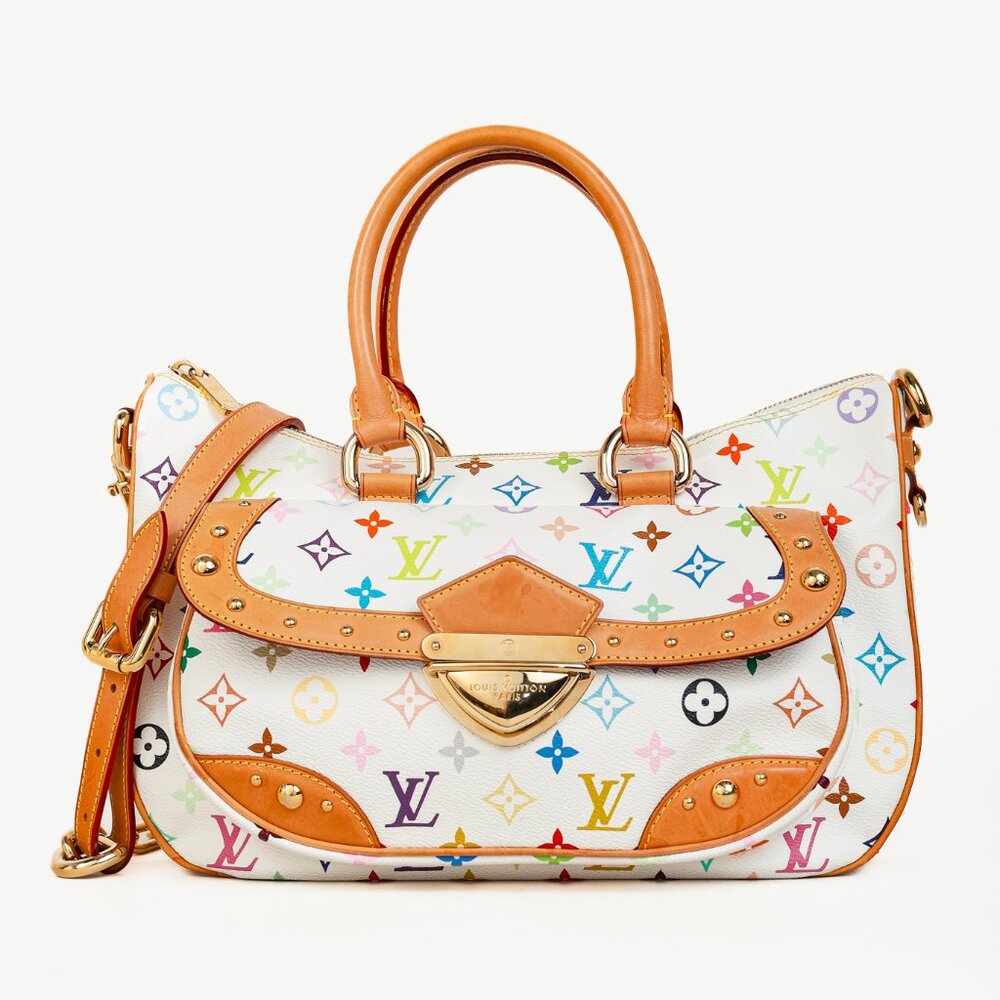 Louis Vuitton x Takashi Murakami Rita White Multicolore Monogram Shoulder Bag